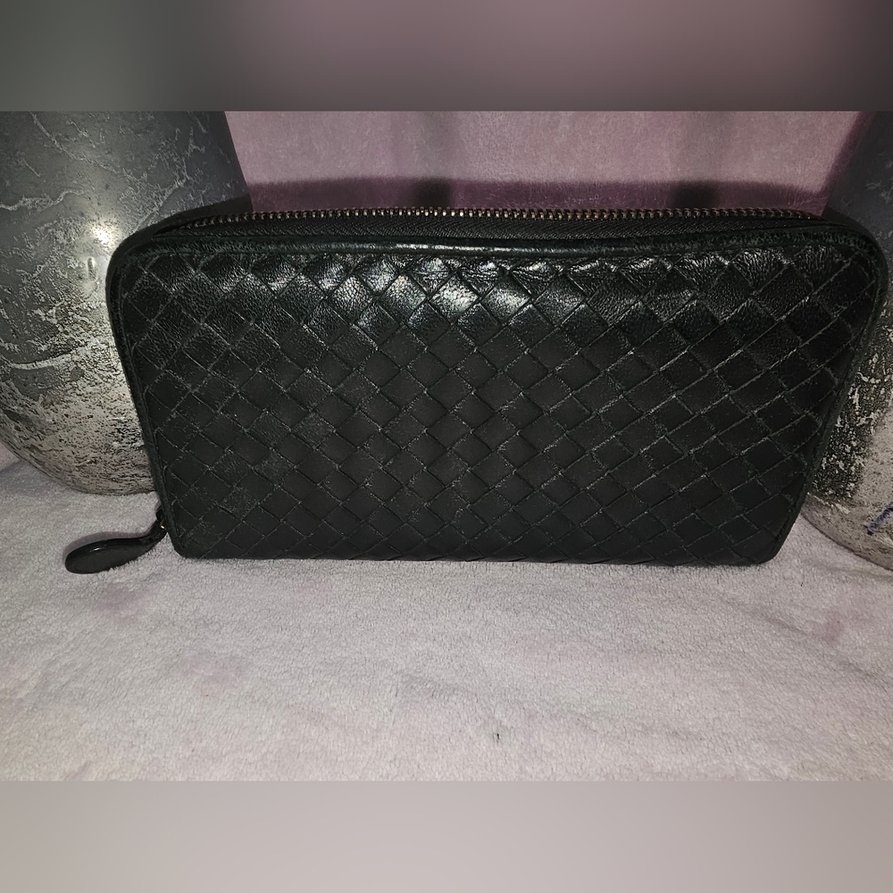 Bottega Leather Long Wallet